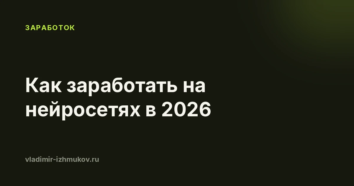 Как заработать на нейросетях в 2026: честные способы, цифры и границы